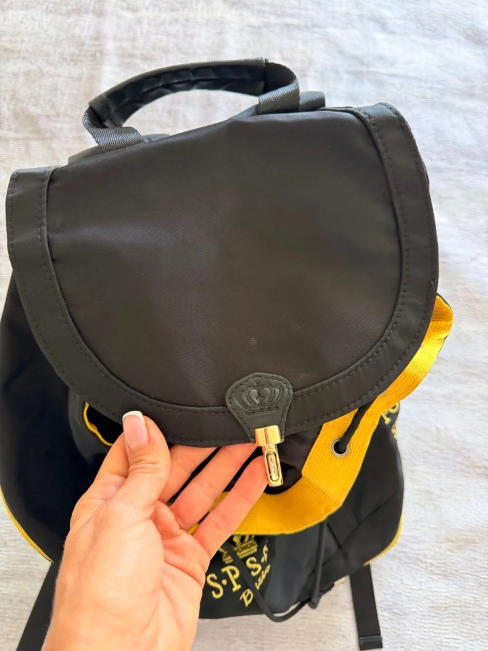 SPSM Basic Black Gold Backpack Gymnastics Sport